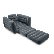 Кресло надувное лежак для дачи Intex Empaire Chaire  ПВХ Черное 224 х 117 х 66 см (IP-171859)