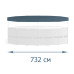 Защитный тент-чехол для круглого каркасного бассейна IntexPool Pool Covers ПВХ 732 см (IP-171346)