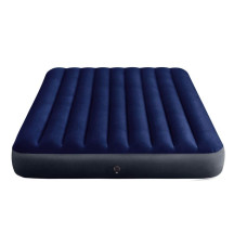 Двухместный надувной матрас для дома и кемпинга Intex Classic Downy ПВХ Синий 152х203х25 см (IP-170419)