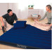 Двухместный надувной матрас для дома и кемпинга Intex с насосом и подушками ПВХ 152х203х25 см (IP-170421)