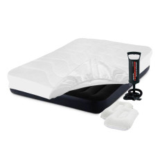 Двухместный надувной матрас с насосом Intex Pillow Rest Classic наматрасник и подушки Черный (IP-172888)