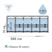 Каркасный бассейн Intex Metal Frame 6503 л 366x76 см с насосом 3785 л/ч тентом и подстилкой Синий (IP-172509)