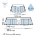 Каркасный бассейн Intex Ultra XTR Frame 17203 л 549х274x132 см с лестницей тентом и подстилкой Серый (IP-170917)