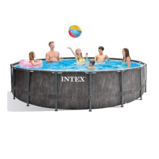 Каркасный бассейн Intex Greywood 16805 л 457x122 см Серый (IP-172661)