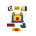 Батут надувной Intex Замок 175х175х135 см с надувным дном с шариками подстилкой и насосом Разноцветный (IP-172950)