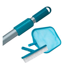 Набор для чистки бассейна Intex сачок с телескопической ручкой диаметр 26.2 мм Разноцветный (IP-169479)
