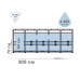 Каркасный бассейн Intex 4485 л 305х76 см с насосом 2 006 л/ч лестницей тентом и подстилкой Синий (IP-172892)