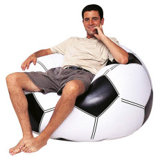 Детское надувное кресло Bestway "Футбольный мяч" с ручным насосом ПВХ (IP-172889)