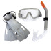 Детский набор для плавания и ныряния 3 в 1 Bestway маска ласты и трубка размер XL Серый (IP-169669)