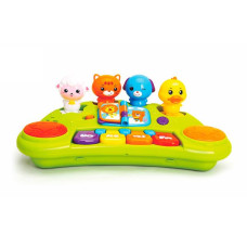 Игрушка музыкальная Hola Toys "Пианино со зверятами" пластик Разноцветный (TB-2103A)