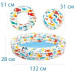 Бассейн детский надувной Intex Аквариум 248 л 132х28 см с мячом шариками и кругом Разноцветный (IP-172979)