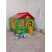 Детский игровой домик DOLONI TOYS со шторками пластиковый 129х32х87 см Разноцветный (02550/3-RT)