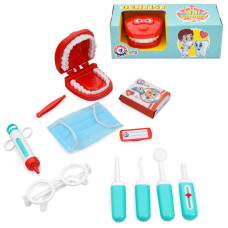 Детский игровой набор стоматолога Technok 11 предметов пластик Разноцветный (TB-Техно 7341)