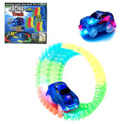 Автомобильный трек MB Baby "Racing Track" светящийся 220 деталей и машинка Разноцветный (TB-066188)