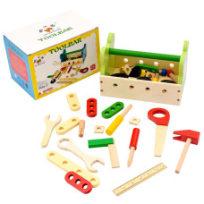 Детская развивающая игрушка TOOLBAR "Набор инструментов" дерево Разноцветный (TB-SL-413-2)