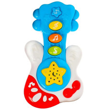 Детская гитара игрушка с проектором Bambi 60082 B, Е-Нотка, Голубой (60082 Blue-RT)