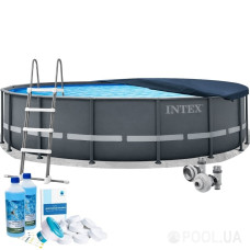 Каркасный бассейн Intex Ultra XTR, в наборе лестница, подстилка, тент, химия, 488x122 см IP-175957) Каркасный бассейн Intex Ultra XTR, в наборе лестница, подстилка, тент, химия, 488x122 см IP-175957)