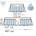Каркасный бассейн Bestway Power Stee Oval, 424 x 250 x 100 см (2 006 л/ч, дозатор, лестница)