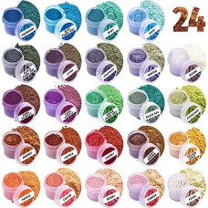 Слюдяной пигментный порошок Alexes MC-002, 24 цвета по 2.8 грамм (MC-002-RT)