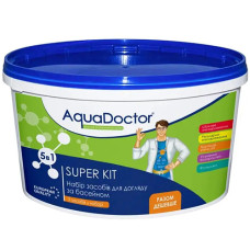 Набор химии для бассейна AquaDoctor super-kit-5-v-1, в наборе 5 средств, 3 кг (super-kit-5-v-1-INT)