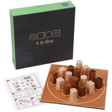 Настольная логическая игра для детей 7 лет Arial 910404 L 4 на линии, деревянная (910404-RT)