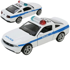 Полицейская машина игрушка АвтоПром 4372, инерционная, 11 см (4372 White-RT)