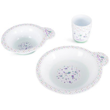 Набор детской посуды Baby Team 6093, пластиковый, 2 тарелки и чашка (6093-RT)