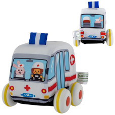 Мягкая игрушка машинка Baby Teav 8420 Скорая помощь, инерционная (8420_швидка допомога-RT)