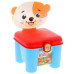 Пластиковый конструктор в стульчике Bambi 3166A-1, Собачка на 46 деталей (3166A-4-RT)