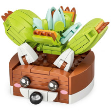 Конструктор суккуленты Bambi 33036-3, Цветы в вазе, 120 деталей (33036-3-RT)