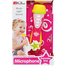 Детский микрофон игрушка Bambi 34564AB P, на батарейках, Розовый (34564AB Pink-RT)