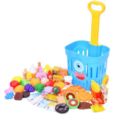 Детская тележка с продуктами Bambi 35631 B, 49 продуктов, Синий (35631 Blue-RT)