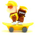 Фигурка Крепыша Bambi 6080/6070 E, со скейтом и значком (6080/6070 E-RT)