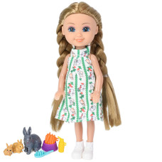 Кукла с длинными волосами Bambi 618-18, с питомцами и, аксессуарами, 14 см (618-18-RT)
