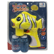 Пистолет для мыльных пузырей Bambi 6214 Y Рыба-клоун со светом и звуком, Желтый (6214 Yellow-RT)