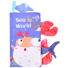 Книжка шуршалка для малышей Bambi 668-230, с подвеской и пищалкой (668-230 Sea world-RT)