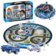 Игровой коврик с машинками Bambi 6688-153C K, Police, дорожные знаки в комплекте (6688-153C-RT)