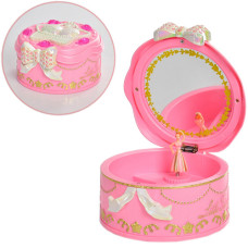 Музыкальная шкатулка с балериной Bambi 9216 P с зеркалом, Розовый (9216 Pink-RT)