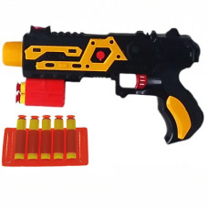 Пистолет с мягкими патронами Golden Gun 932GG Y, 7 патронов на присоске, Желтый (932GG Yellow-RT)