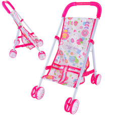 Коляска для куклы Bambi 935B-6, летняя складная, с двойными колесами (935B-6-RT)