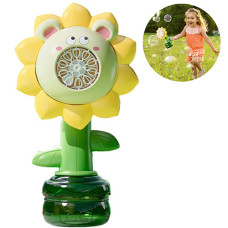 Генератор мыльных пузырей на аккумуляторе Bambi BJC-5A, Flower Bubble Machine (BJC-5A Bear-Yellow-RT)
