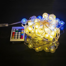 Гирлянда светодиодная RGB с пультом Bambi D-52 Шарик большой, Smart, 5 м (D-52-RT) Гирлянда светодиодная RGB с пультом Bambi D-52 Шарик большой, Smart, 5 м (D-52-RT)