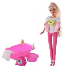 Кукла с двумя пупсами Bambi Defa Lucy P с аксессуарами, Розовый (8213 Pink-RT)