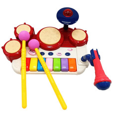 Игрушка пианино с микрофоном Bambi DJ241 K и барабанами (DJ241-RT)