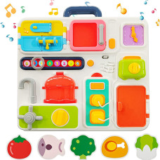 Бизиборд музыкальный Bambi HE0510 B с подсветкой, Бизи-планшет (HE0510-RT)