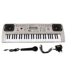 Детский синтезатор с микрофоном Bambi MQ-807USB сеть/ батарейки, 54 клавиши (MQ-807USB-RT)