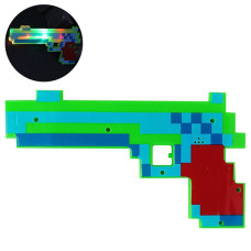 Пистолет светящийся Bambi MW2221 G с музыкой Minecraft, Зеленый (MW2221 Green-RT)