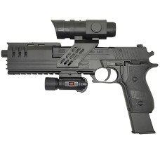 Пистолет с оптическим прицелом игрушечный Bambi P2118-82 G с фонариком и пульками (P2118-82-RT)