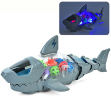 Игрушка акула интерактивная Bambi S-2A S, с шестеренками и музыкой (S-2A Grey-RT)