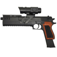 Пистолет с оптическим прицелом игрушка Bambi SP3-83 G с фонариком и пульками 6 мм (SP3-83-RT)